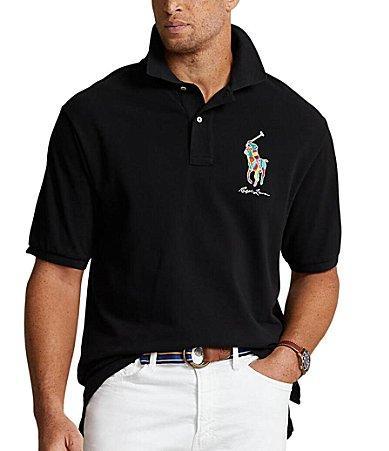 Polo Ralph Lauren Big  Tall Classic Fit Multicolor Big Pony Mesh Short Sleeve Polo Shirt Product Image