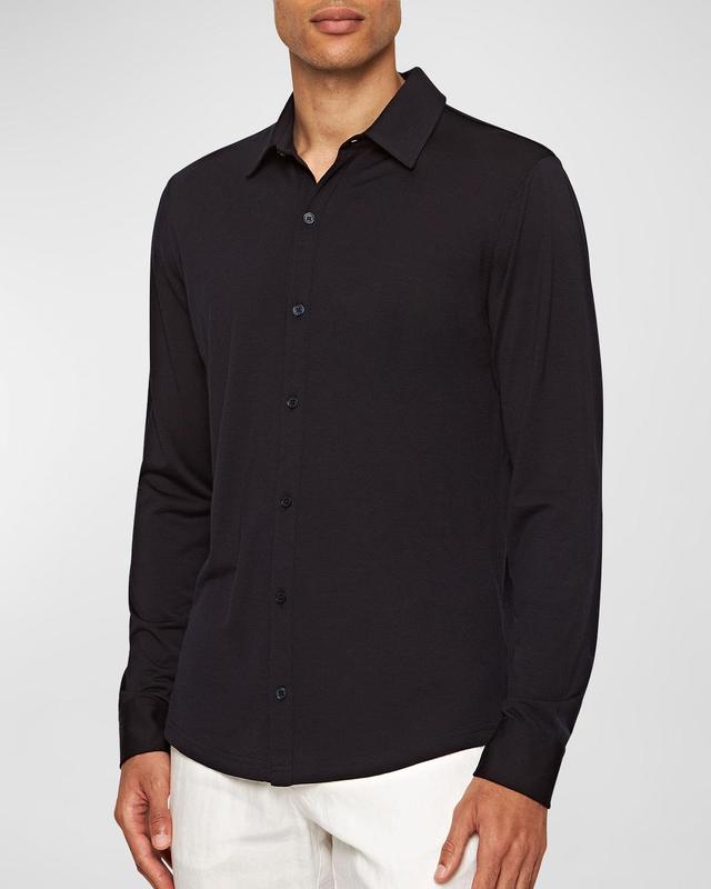 Mens Giles Solid Wool Button-Down Shirt Product Image