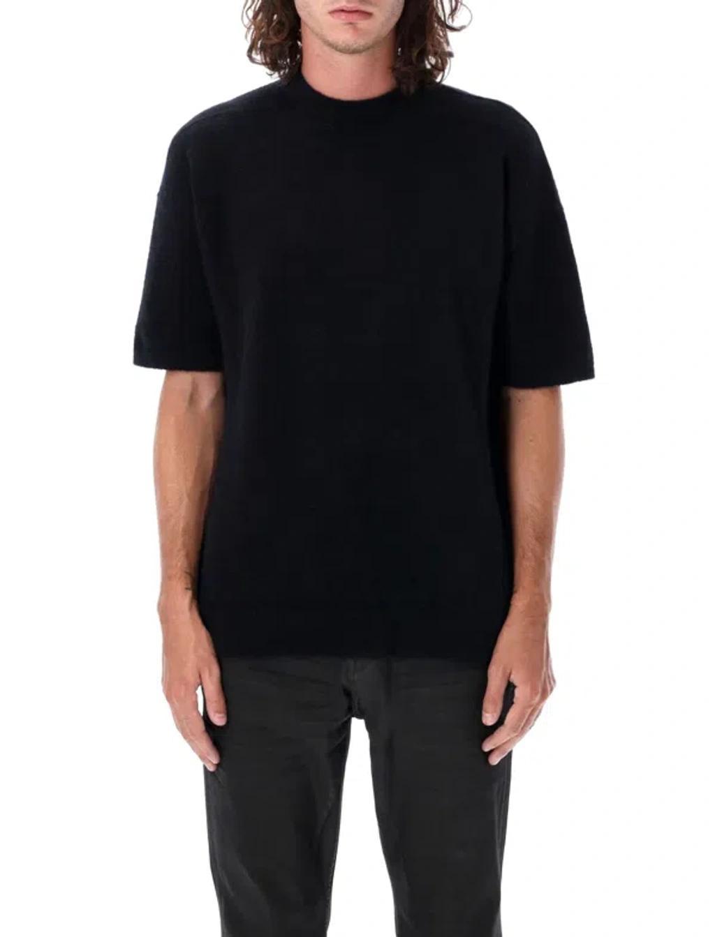 RICK OWENS Organic-cotton T-shirt In Black Product Image