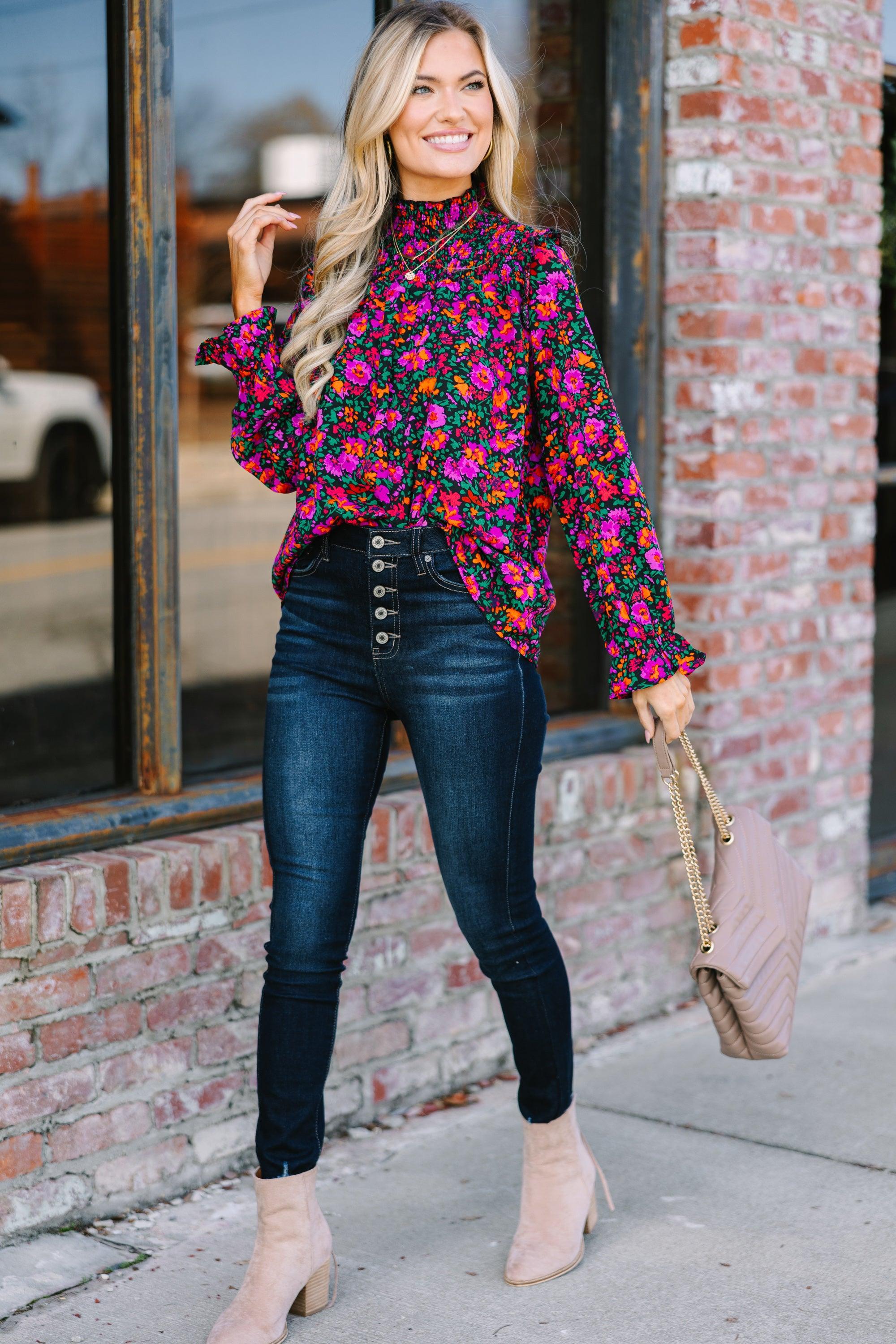 Make It Yours Black Ditsy Floral Blouse Female Product Image