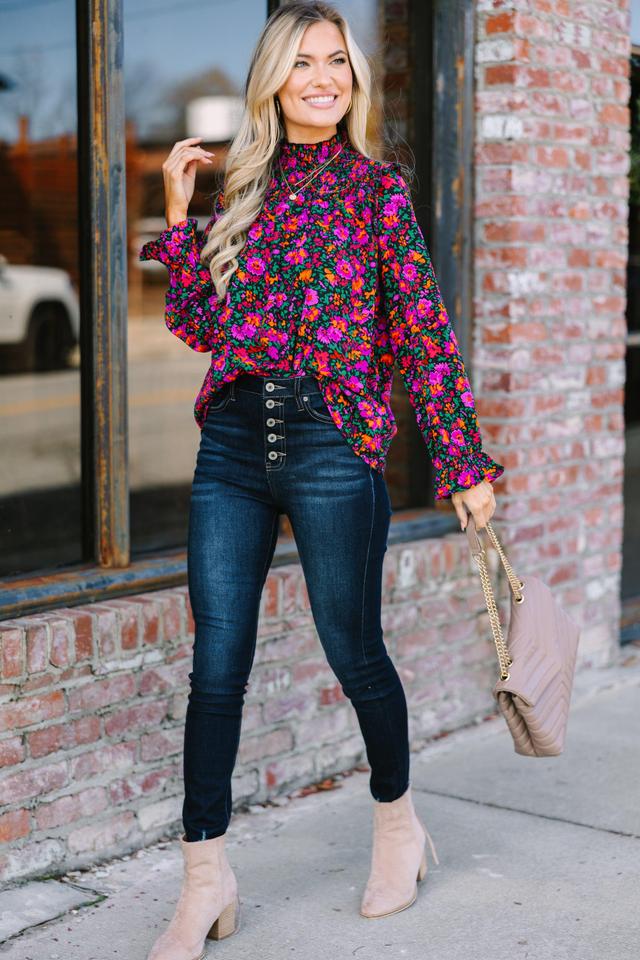 Make It Yours Black Ditsy Floral Blouse Female Product Image