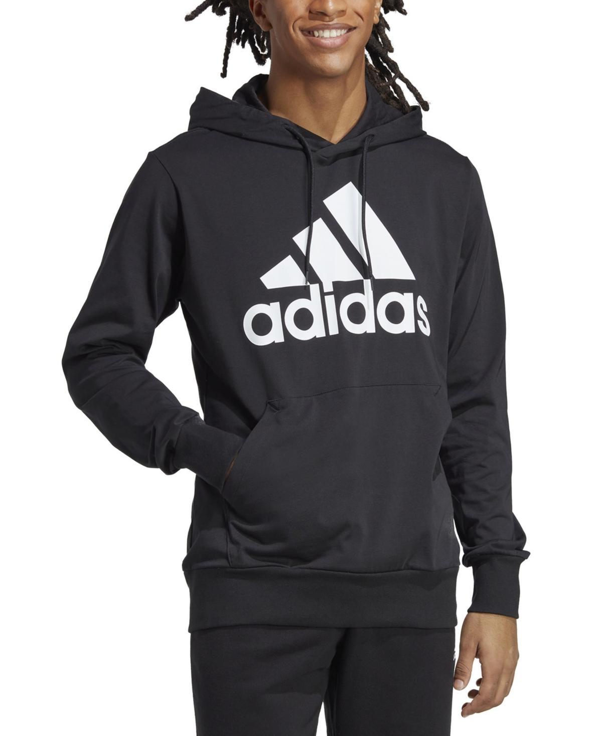 adidas Essentials Logo Hoodie White) Men's Clothing Product Image