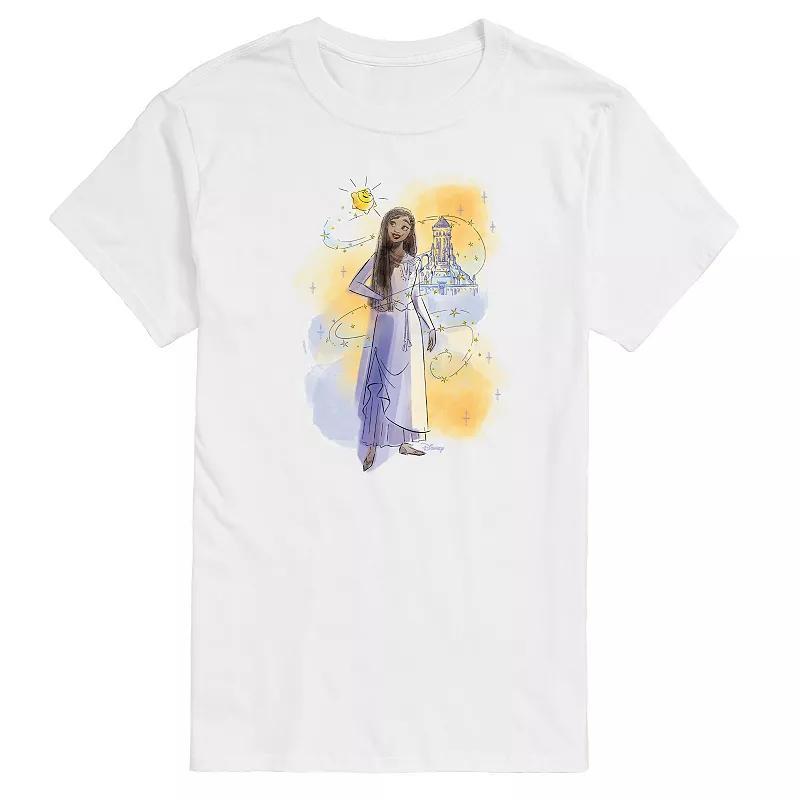 Disneys Wish Big & Tall Asha And Star Graphic Tee, Mens Product Image