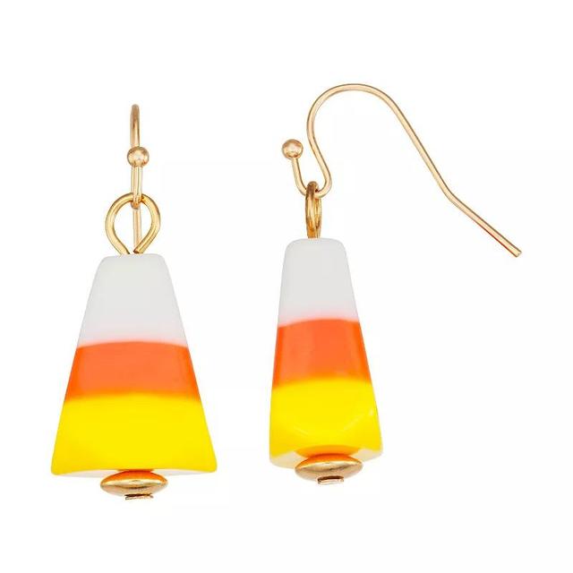 Celebrate Together Halloween Gold Tone Candy Corn Drop Earrings, Womens, Multi Product Image