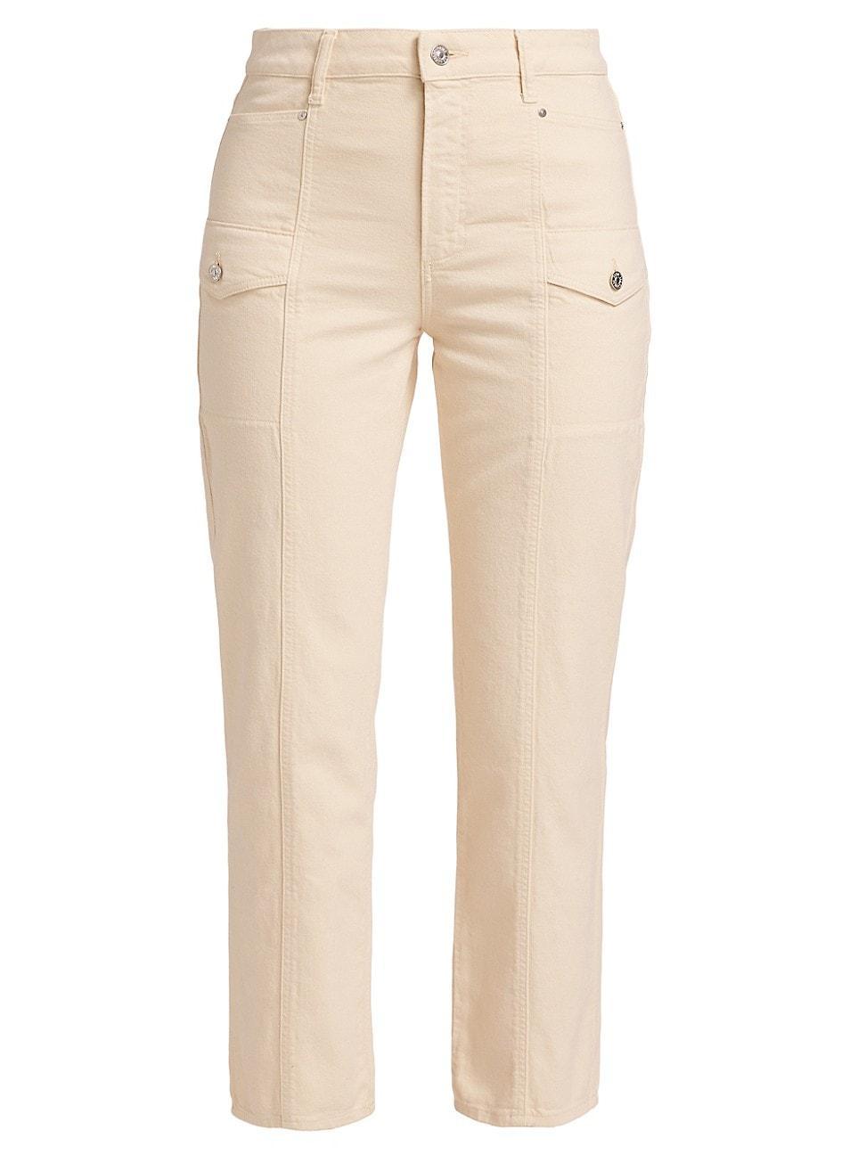 Womens Alexis Stretch-Cotton Crop Pants Product Image