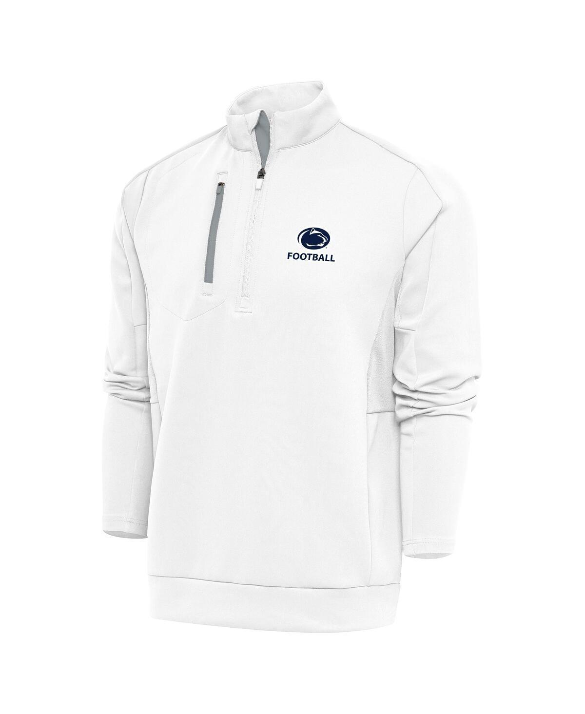 Antigua Mens White Penn State Nittany Lions Football Generation Quarter-Zip Pullover Top - White Product Image