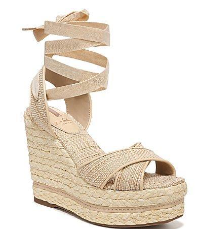 Sam Edelman Vaughn Ankle Wrap Espadrille Platform Wedge Sandal Product Image