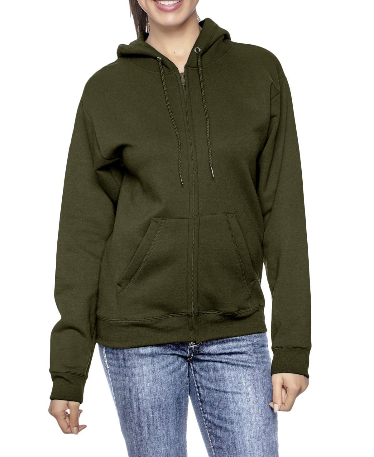 Galaxy By Harvic Womens Fleece-Lined Loose-Fit Full-Zip Sweater Hoodie Product Image