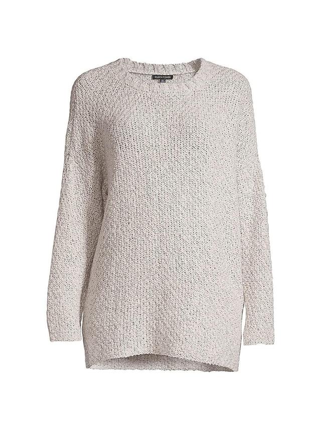 Eileen Fisher Crew Neck Tunic (Seasalt) Women's Clothing Product Image