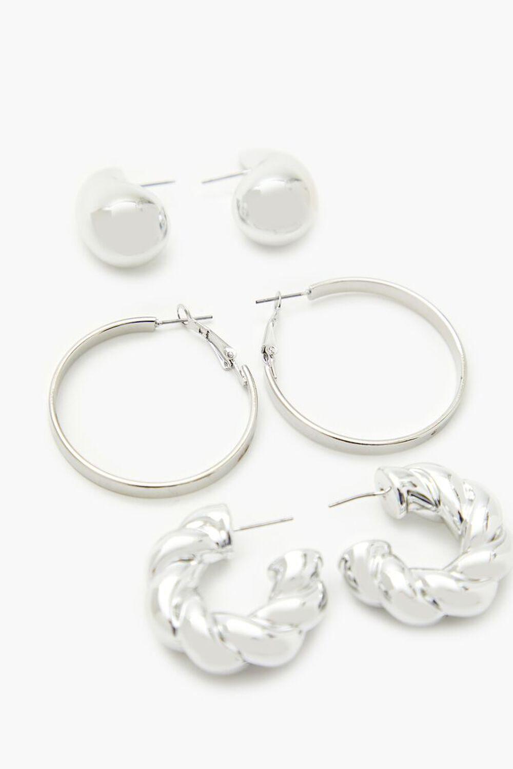 Smooth Geo Hoop Earring Set | Forever 21 Product Image