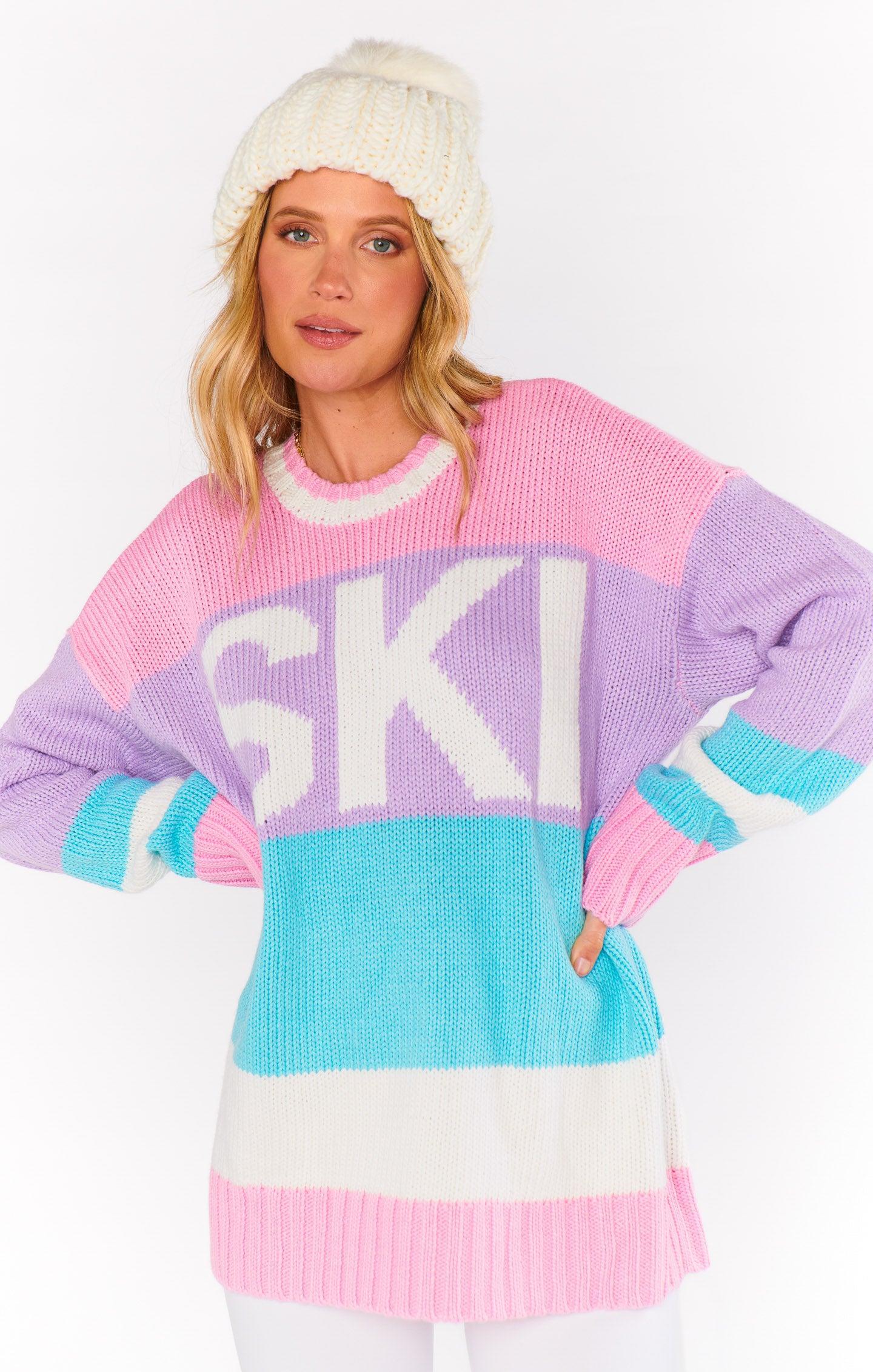 Ski in Sweater ~ Pastel Multi Knit Product Image