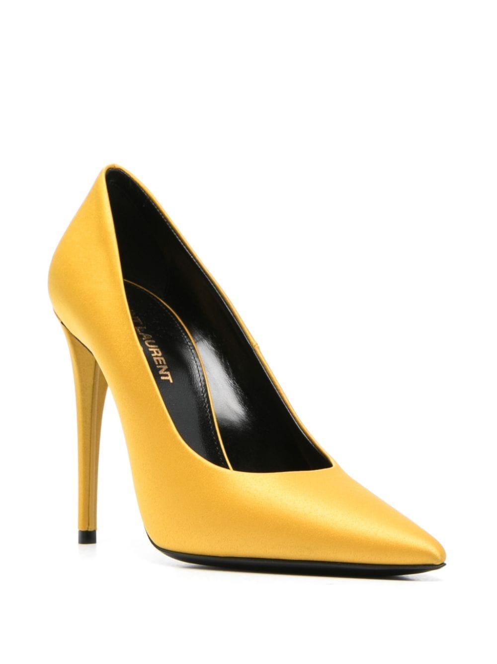 Monceau 110 Satin Pumps In Ocre Product Image