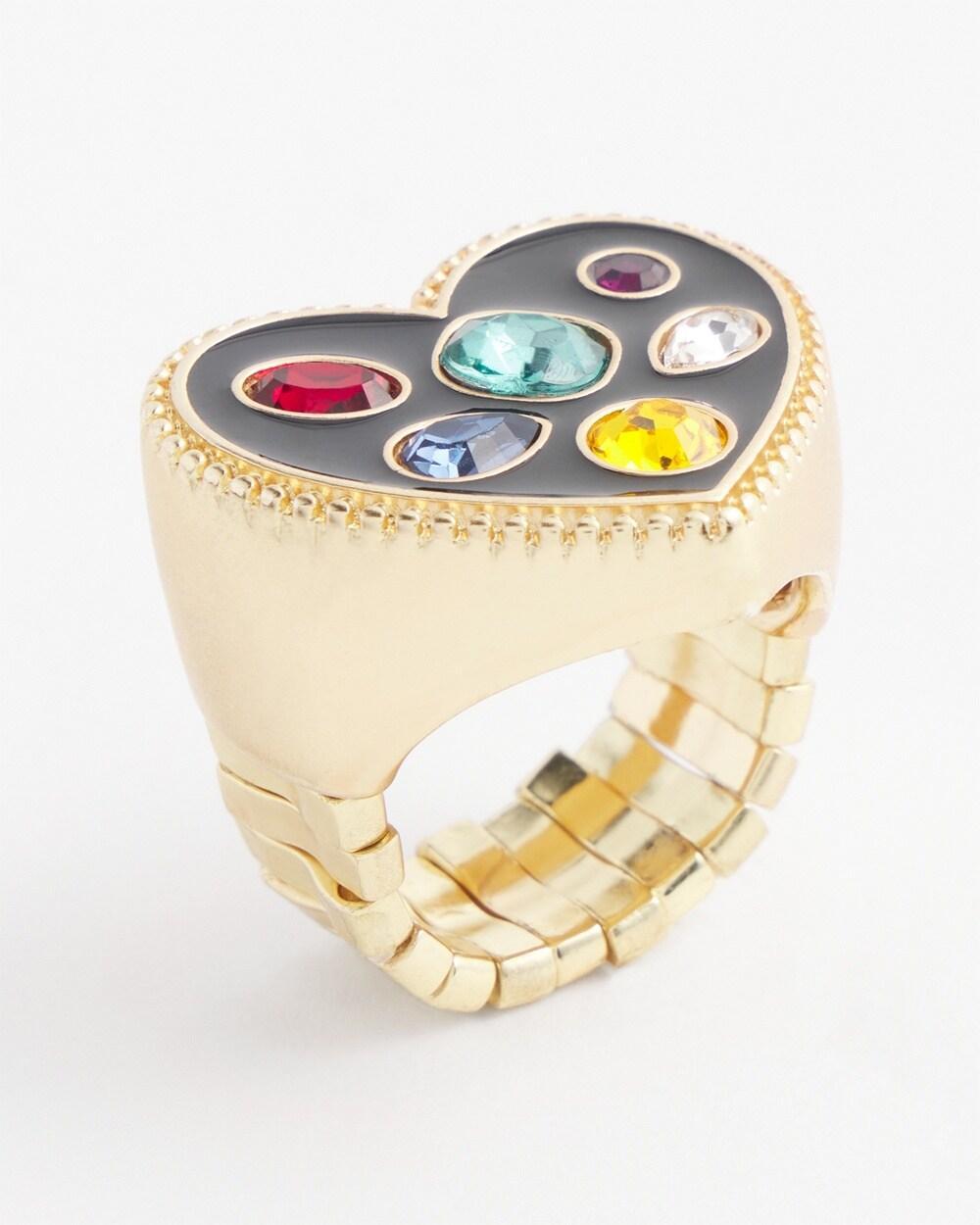 Multicolor Heart Ring Product Image