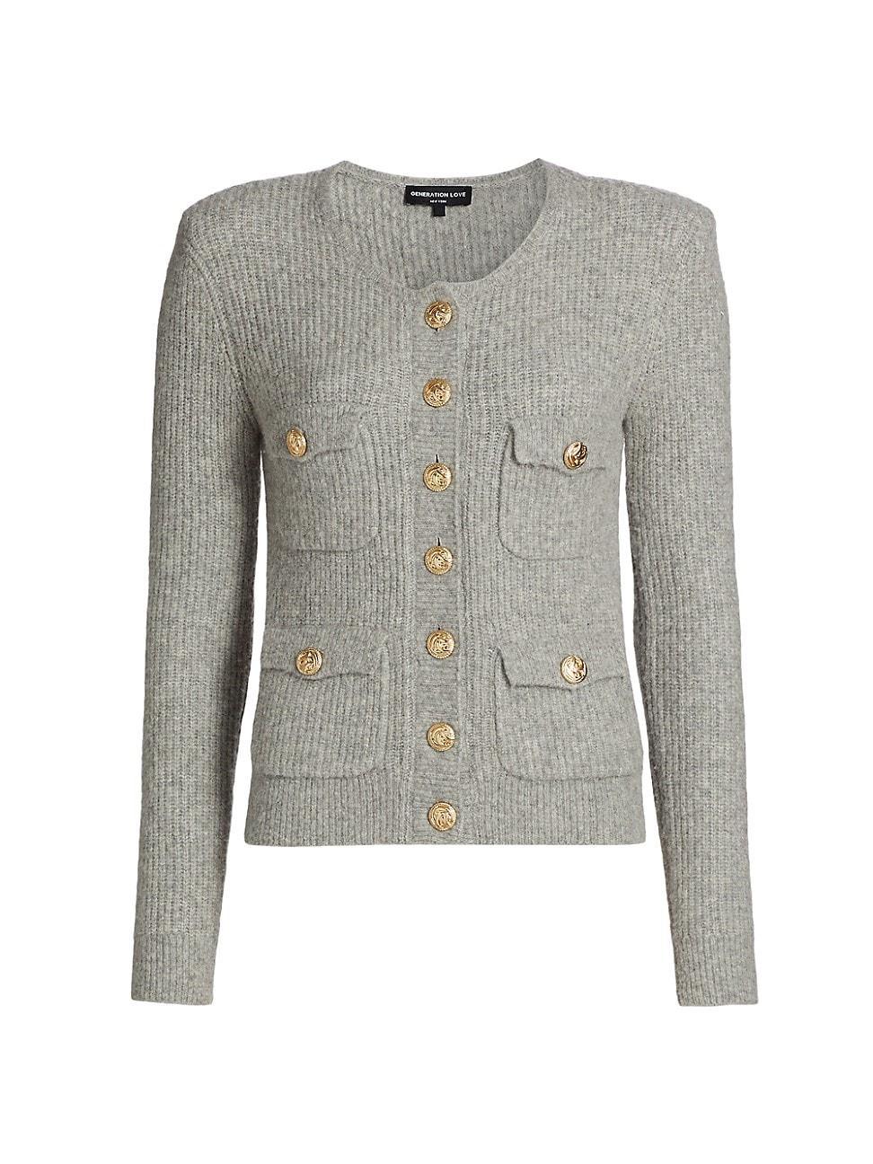 Womens Ellison Rib-Knit Cardigan Product Image