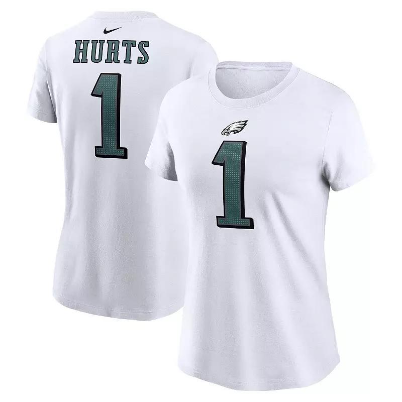 Womens Nike Jalen Hurts Philadelphia Eagles Player Name & Number T-Shirt Product Image