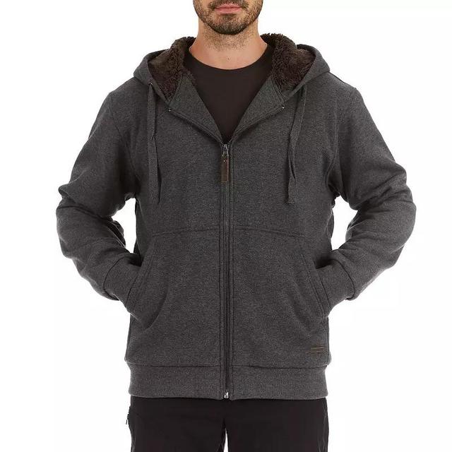 Mens Smiths Workwear Sherpa-Lined Fleece Jacket Grey Gray Product Image