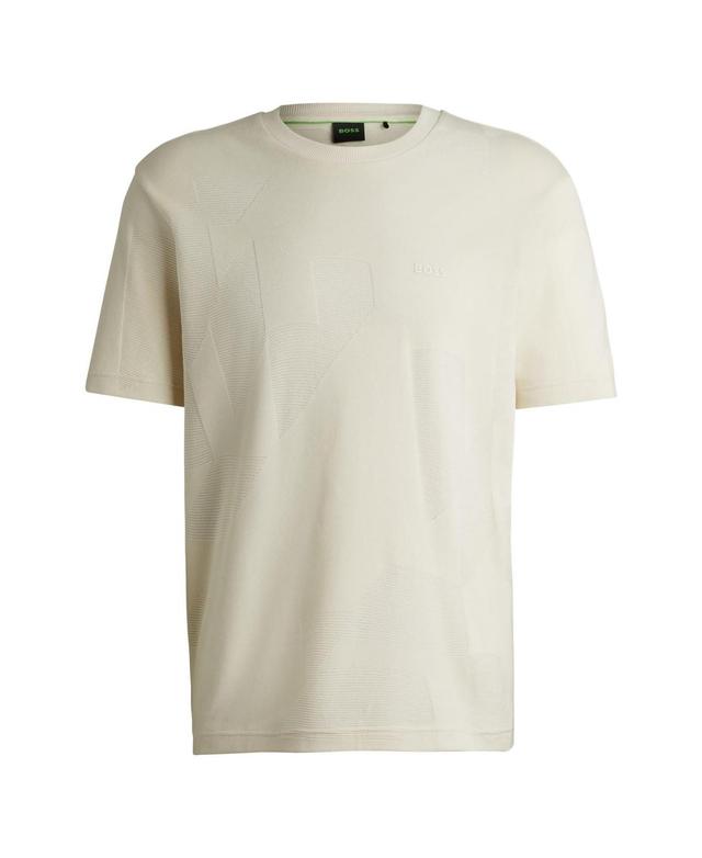 Boss By  Men's Regular-fit T-shirt In Open White Product Image