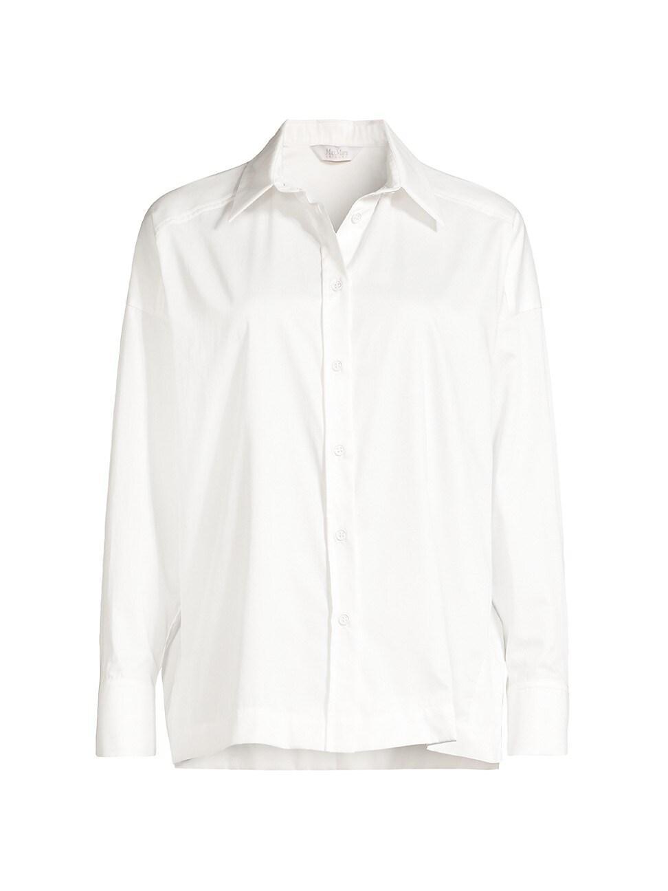 Womens Boxy Poplin Buttoned Shirt Product Image