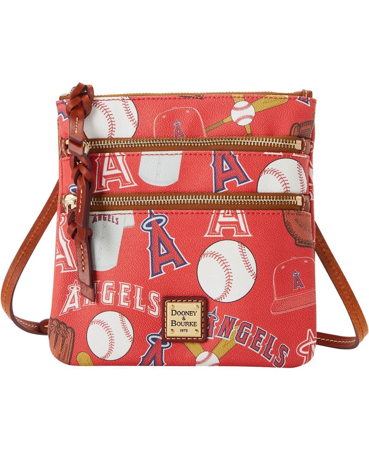 Womens Dooney & Bourke Los Angeles Angels Game Day Triple Zip Crossbody Purse Product Image