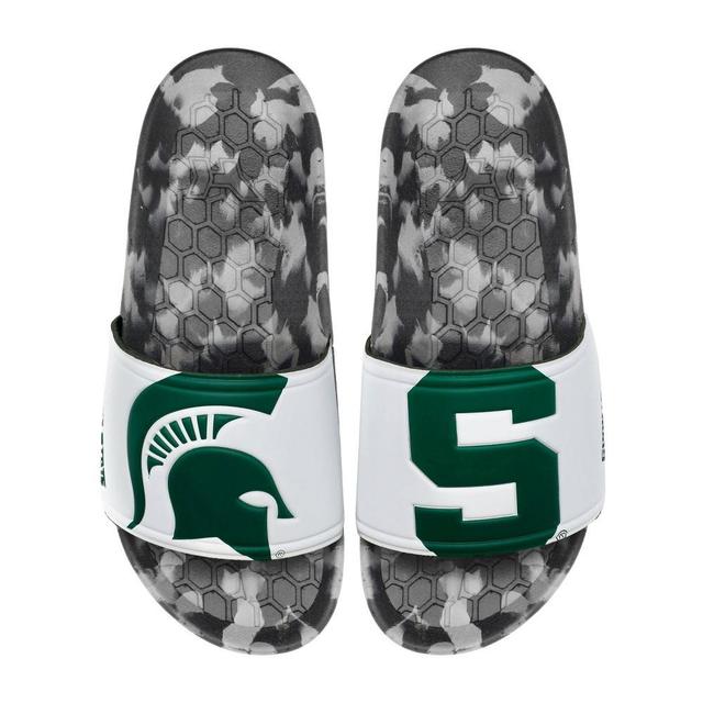 NCAA Michigan State Spartans Slydr Pro Black Sandals - White M3/W5 Product Image