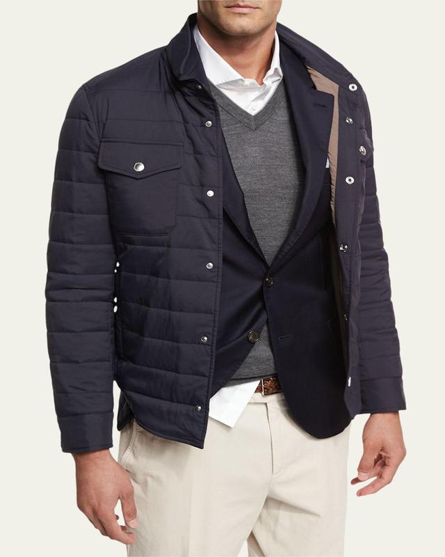 Mens Milano Quilted Shirt Jacket Product Image