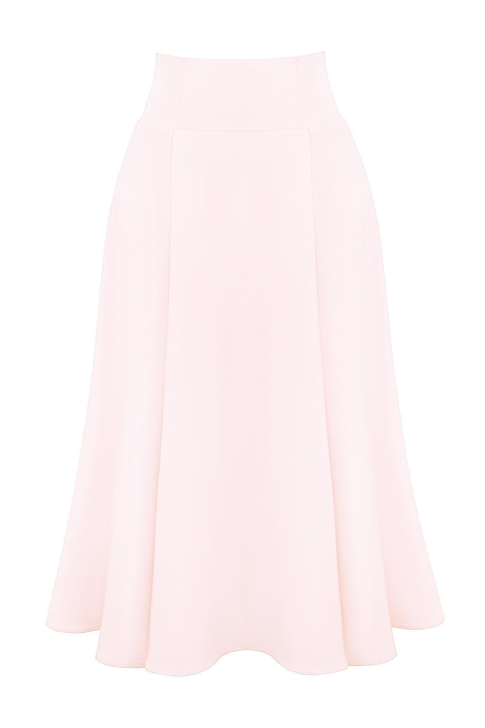 Rita Ballerina Pink A-Line Midi Skirt Product Image