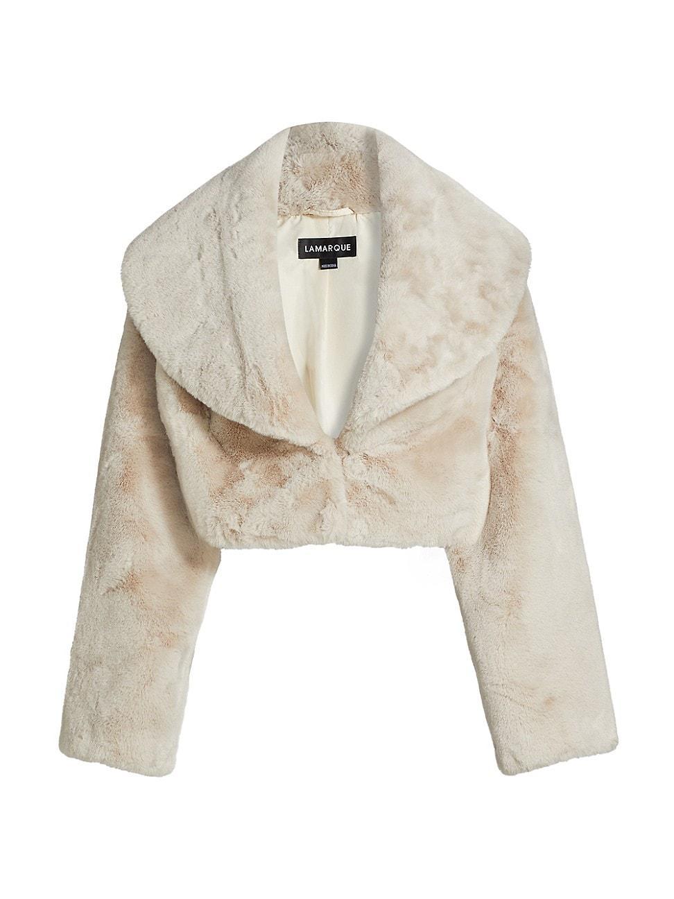 Womens Danika Faux Fur Cropped Jacket Product Image