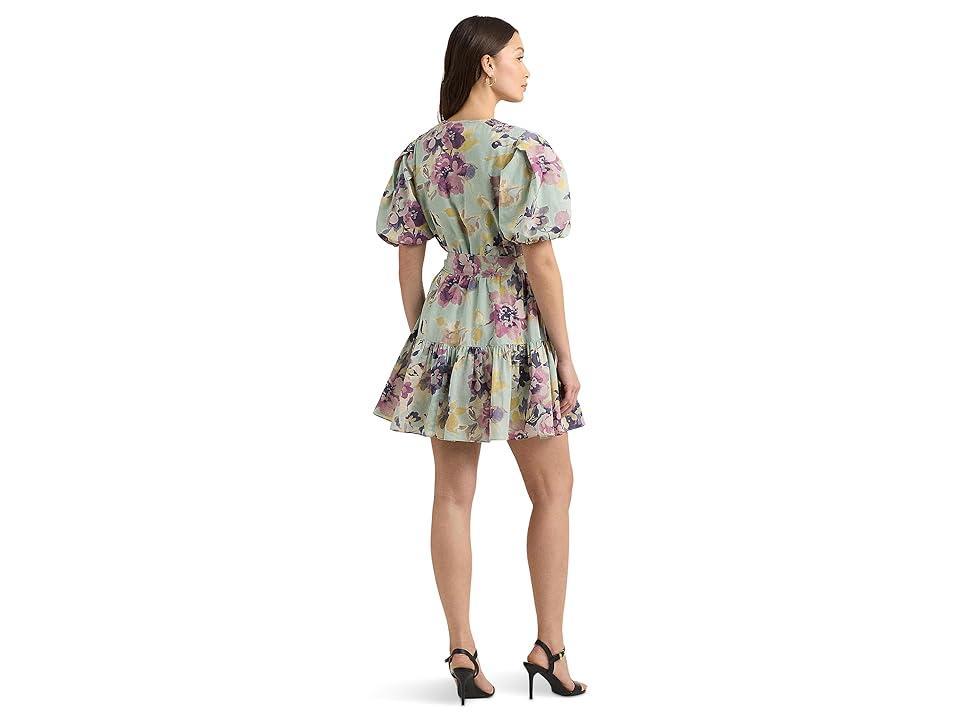 Lauren Ralph Lauren Womens Floral Cotton Voile Puff-Sleeve Dress Product Image