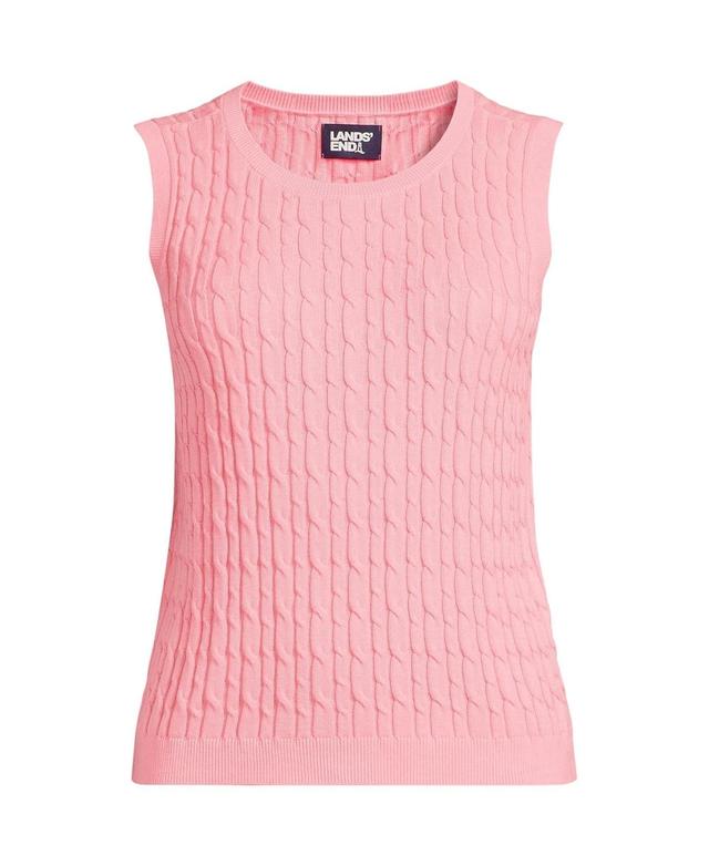 Womens Lands End Cable Knit Sweater Tank Top Product Image