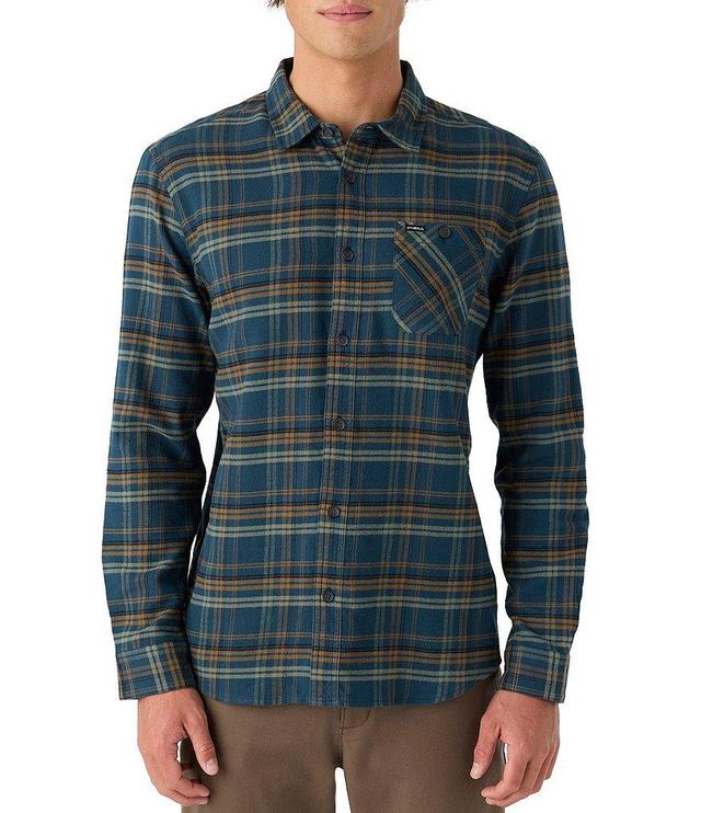 O'Neill Redmond Long Sleeve Yarn-Dyed Dark Plaid Woven Shirt Product Image