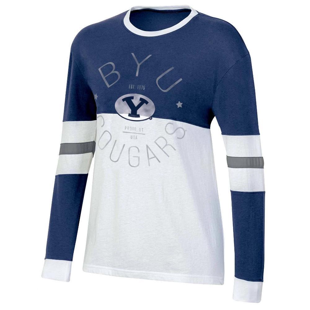 NCAA BYU Cougars Womens Long Sleeve Color Block T-Shirt product image