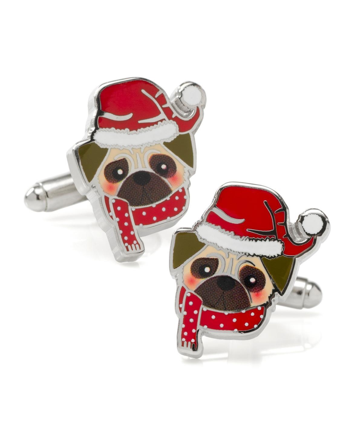 Cufflinks Inc. Mens Santa Pug Cufflinks - Red Product Image