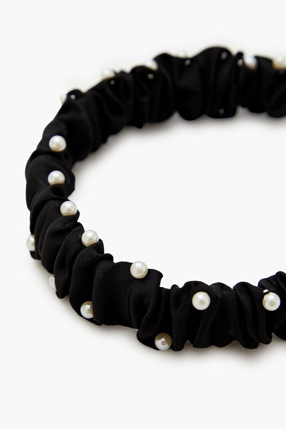 Ruched Faux Pearl Headband | Forever 21 Product Image