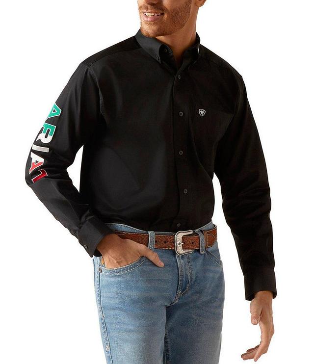 Ariat Classic Fit Long Sleeve Team Logo Twill Shirt Product Image