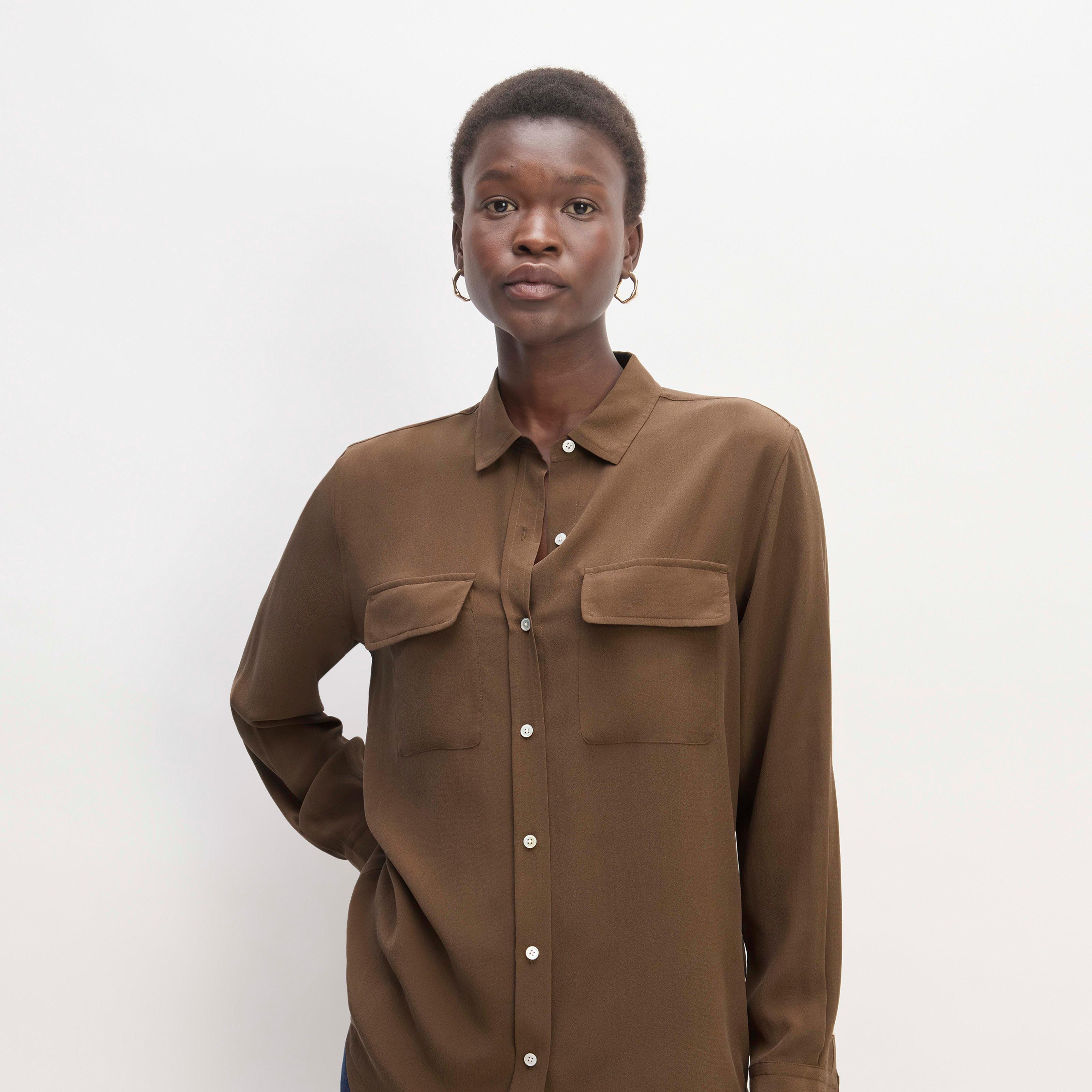 Womens Washable Clean Silk Two-Pocket Relaxed Shirt by Everlane Product Image