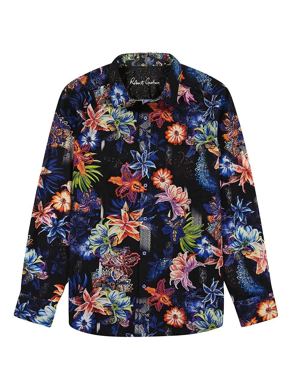 Mens Katazome Floral-Print Sport Shirt Product Image