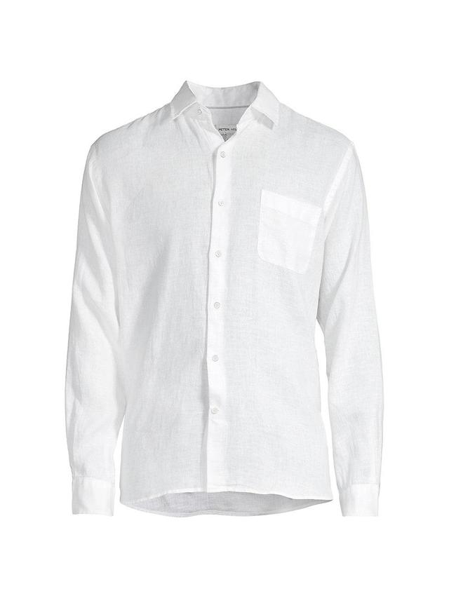 Mens Crown Coastal Garment-Dyed Linen Sport Shirt Product Image