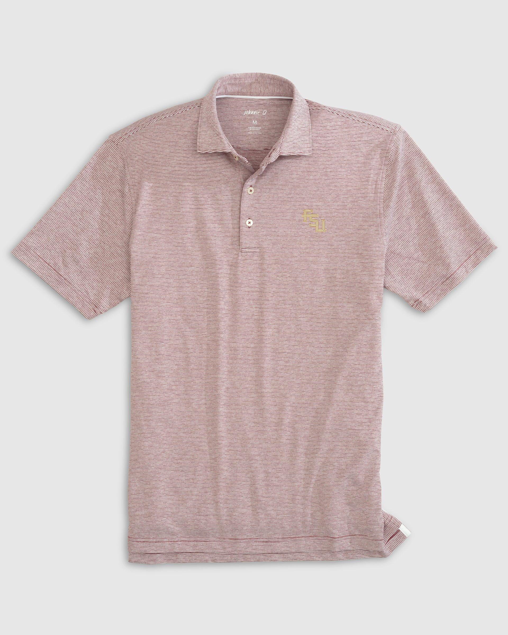 North Carolina Lyndonn Jr. Striped Jersey Performance Polo - Tar Heel Logo Product Image