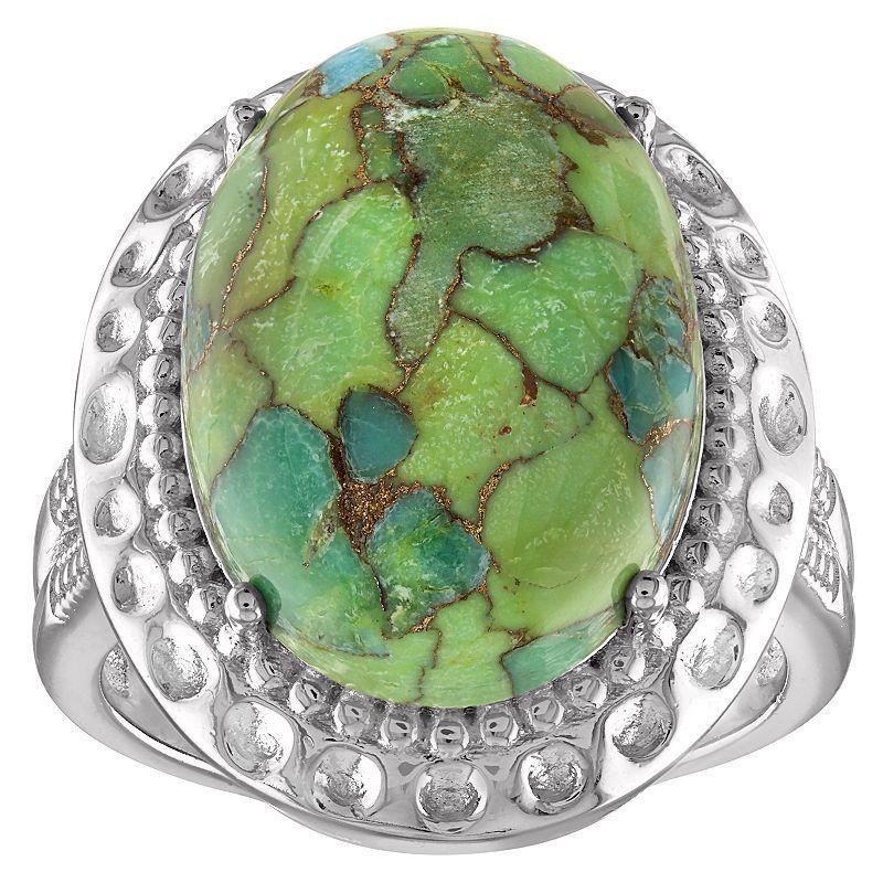 Designs by Gioelli Sterling Silver Copper Green Turquoise Ring, Womens Product Image