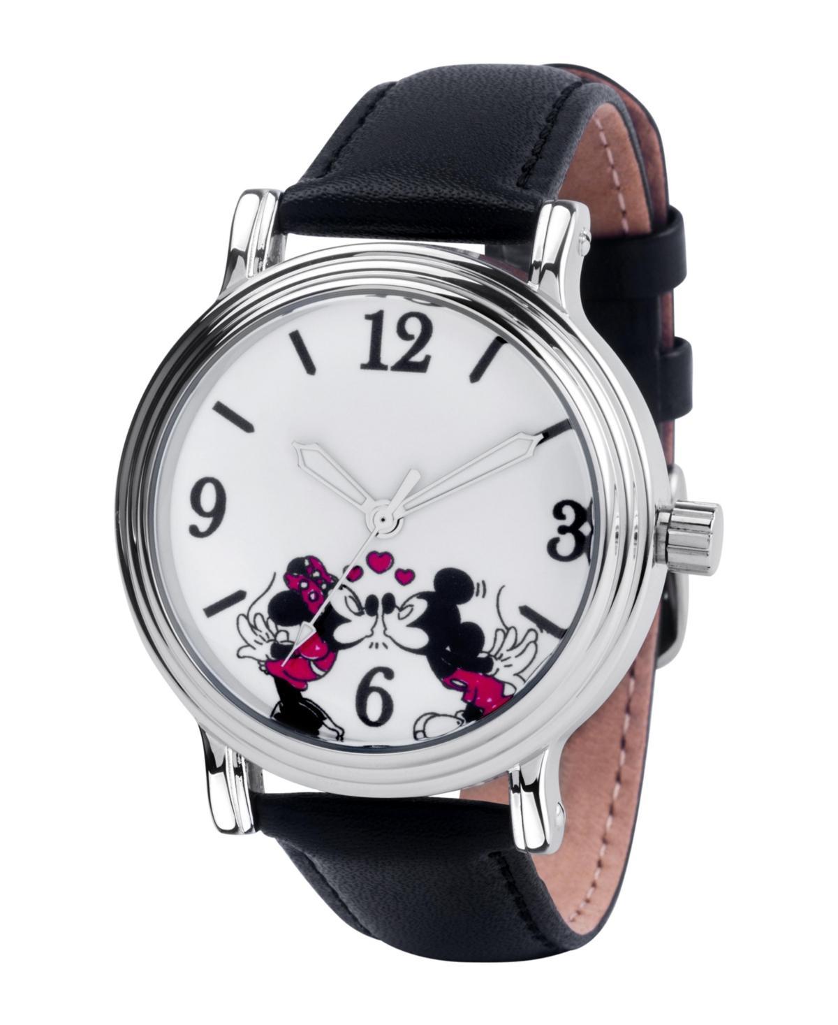 Disneys Mickey & Minnie Mouse Womens Vintage-Style Watch Black Product Image