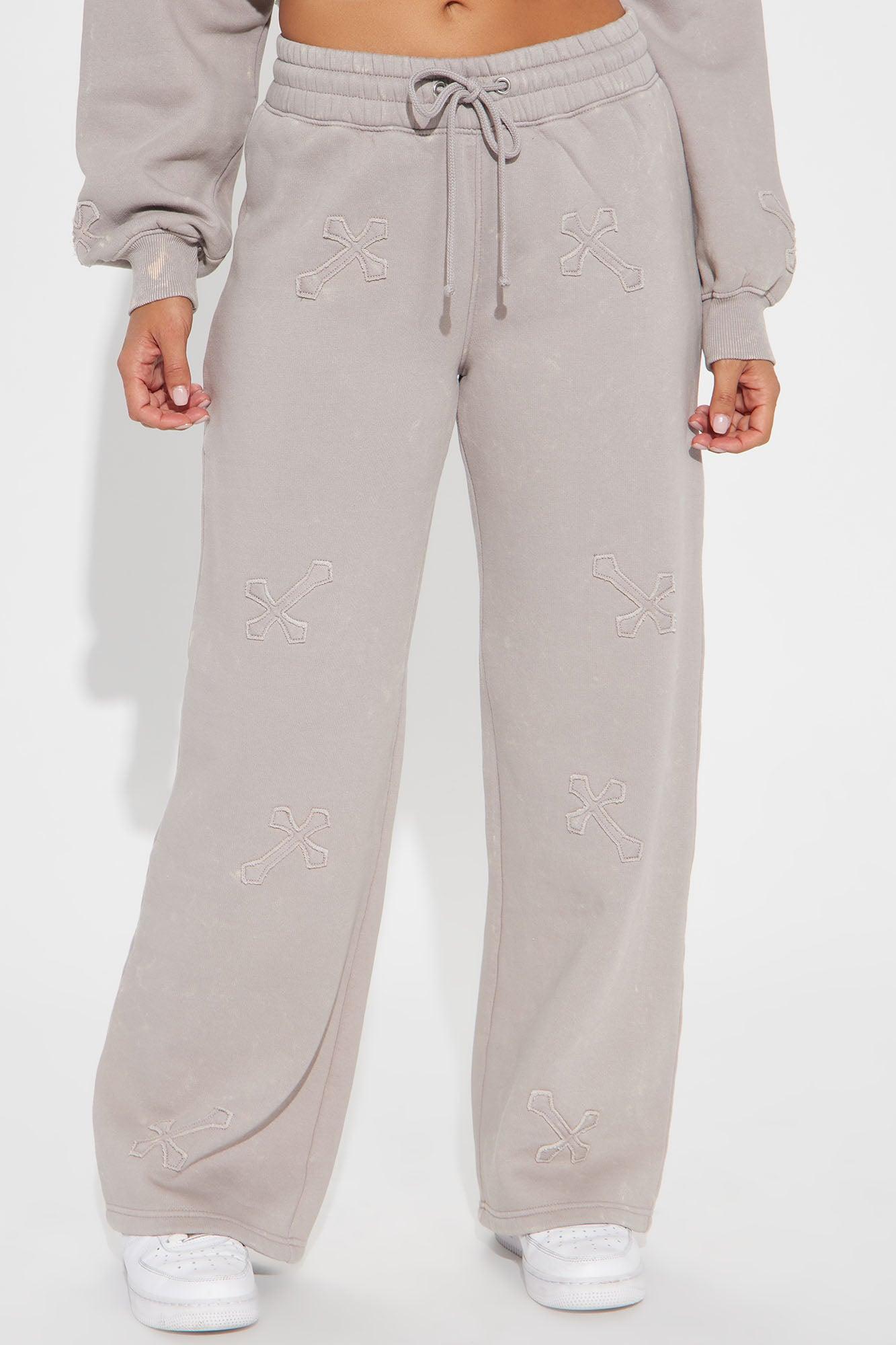 Wake Up Blessed Washed Pant - Grey/combo Product Image