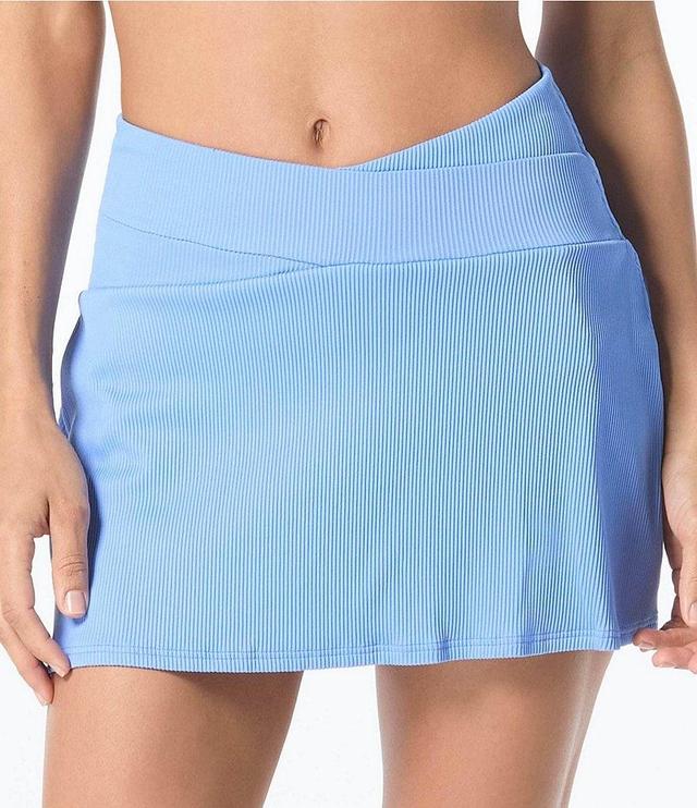 Beach House Delia High Waist Mesh Lining Crossover Swim Skort Product Image