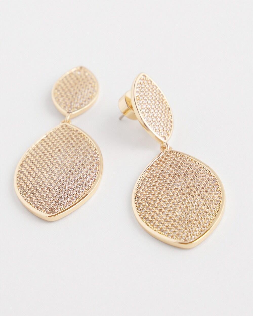 No Droop™ Pavé Navette Drop Earrings Product Image