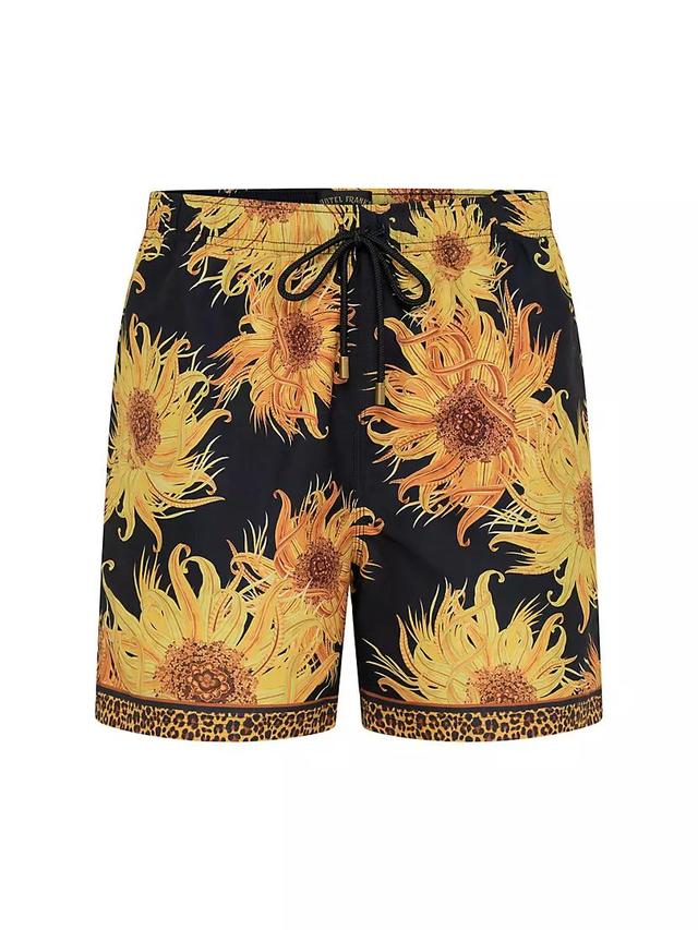 Mid-Length Floral Board Shorts Product Image