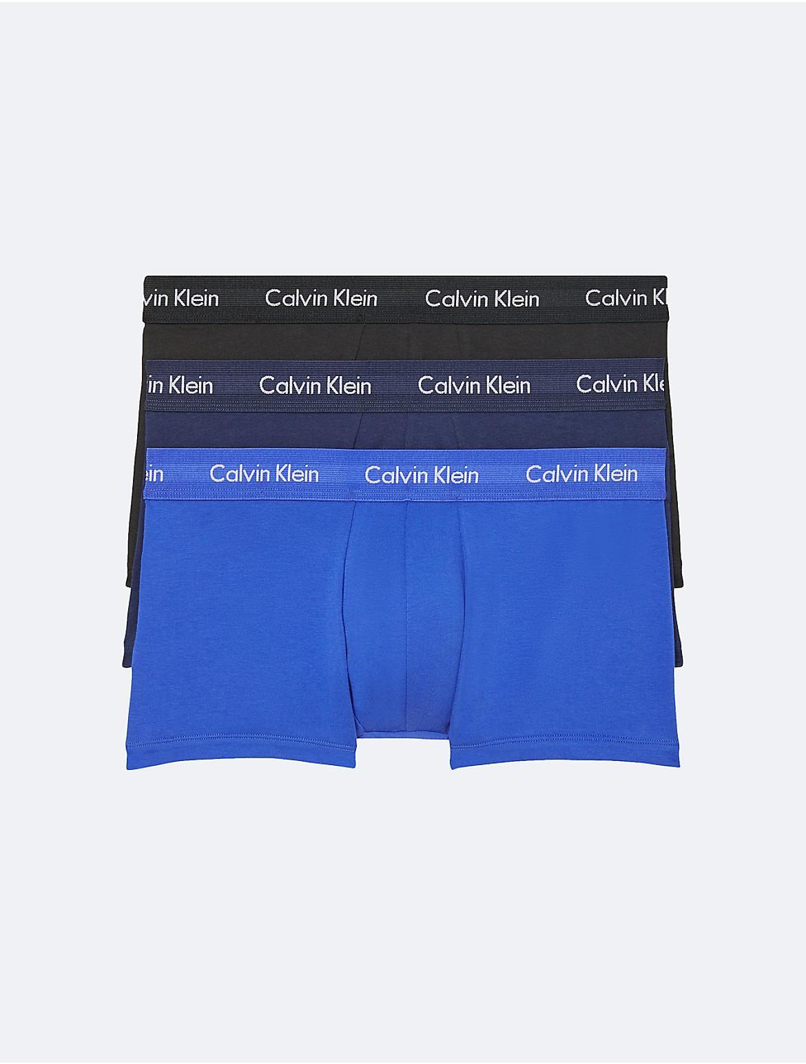 Calvin Klein Underwear Cotton Stretch Low Rise Trunks 3-Pack Men's Underwear Product Image