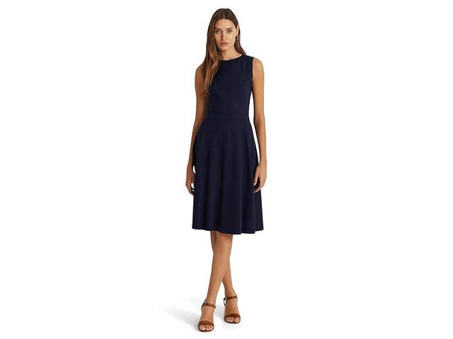 Lauren Ralph Lauren Ponte Fit-and-Flare Dress (Lighthouse ) Women's Dress Product Image