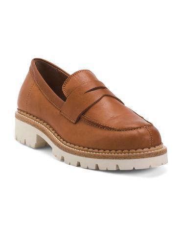 Leather Wylan Lug Sole Loafers for Women Product Image