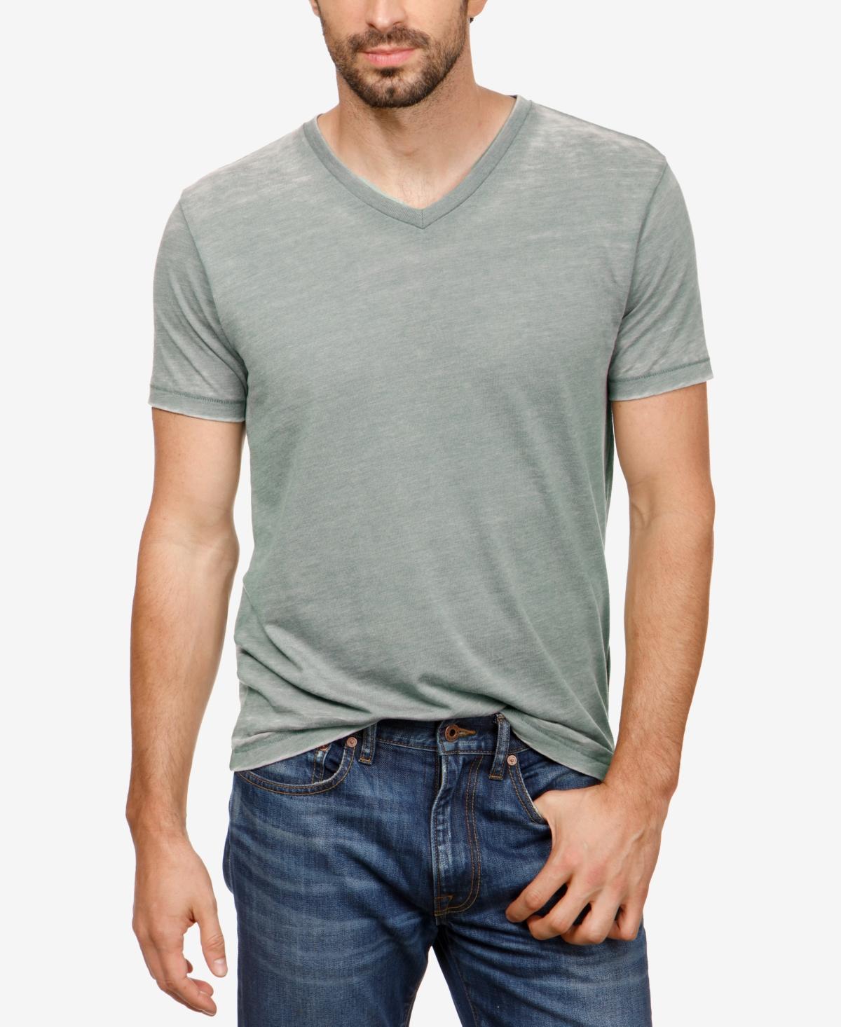 Lucky Brand Mens Burnout V-Neck Short Sleeve T-Shirt Product Image