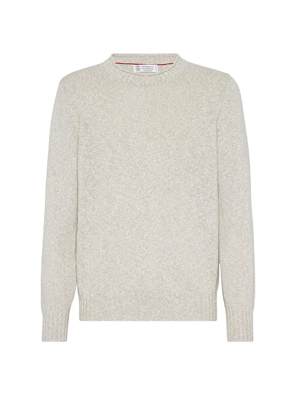 Mens Marled Wool and Cashmere Crewneck Sweater product image