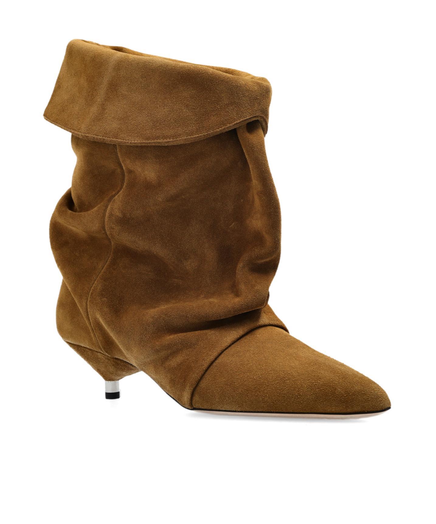 ISABEL MARANT Edrik Pointed Toe Ankle Boots In Brown Product Image